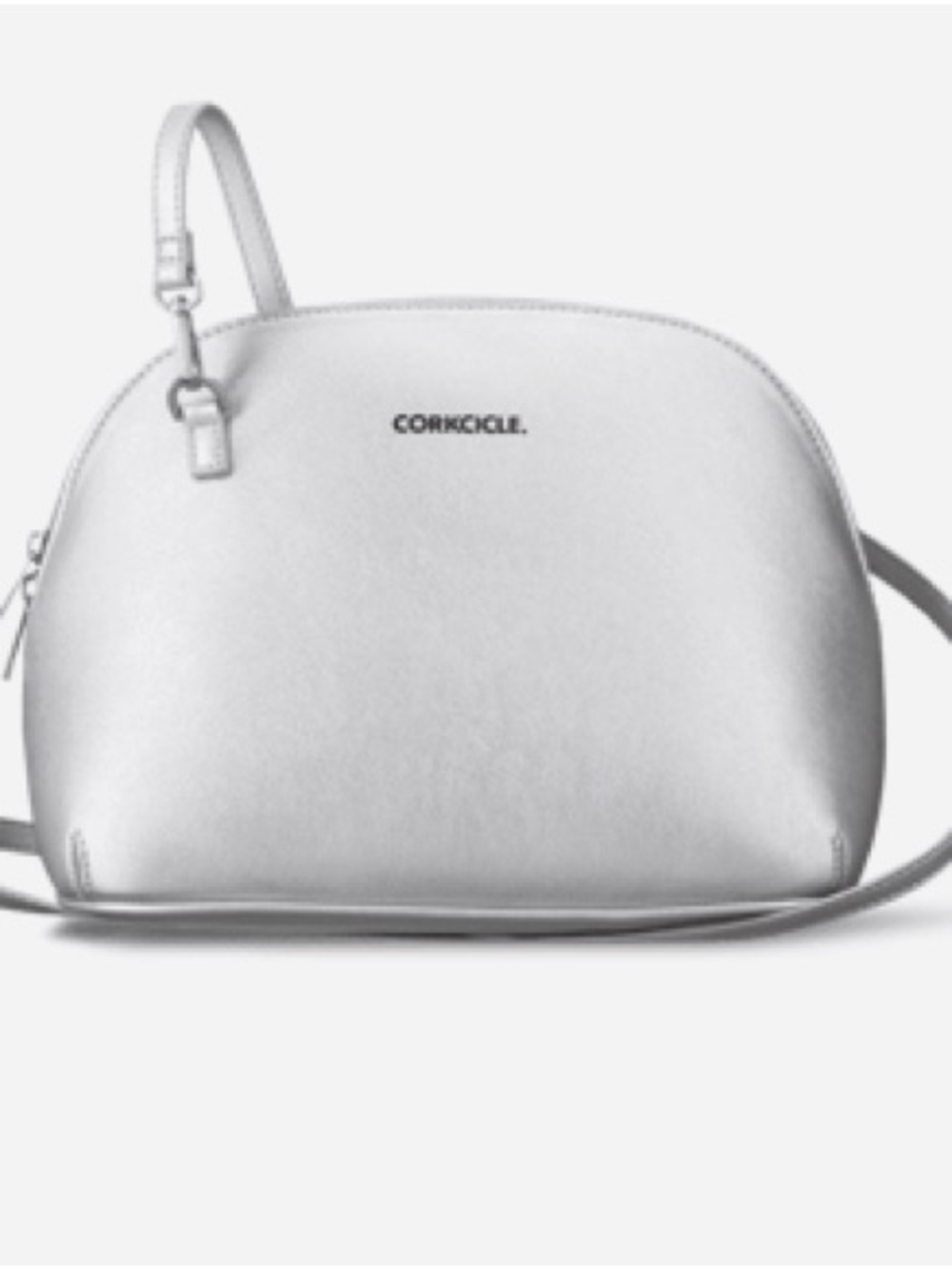 Corkcicle Adair Crossbody Lunch Box Bag Silver Metallic